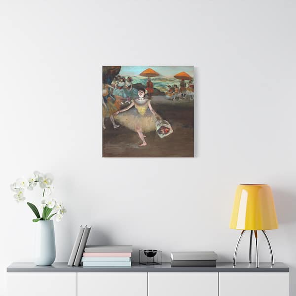 15740349227801155730_2048.jpeg Dancer with Bouquet, Bowing on Stage - Edgar Degas (1878) - Impressionist Canvas Print