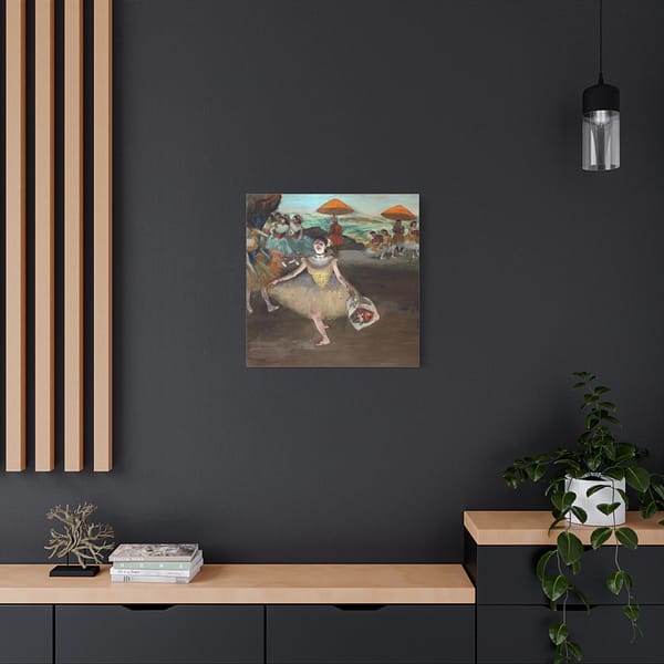 6756463729112431138_2048.jpeg Dancer with Bouquet, Bowing on Stage - Edgar Degas (1878) - Impressionist Canvas Print