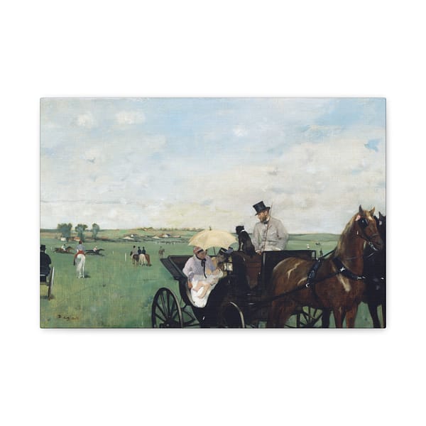 8894310173099996718_2048.jpeg At the Races in the Countryside - Edgar Degas (1869) - Impressionist Canvas Print