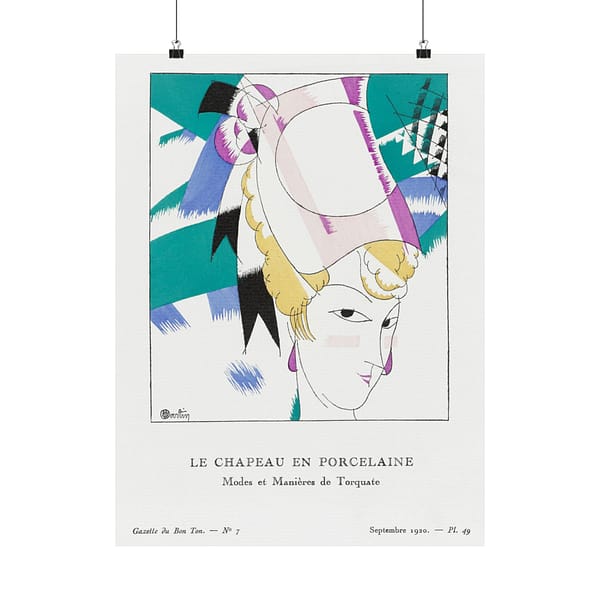 4472529997248957787_2048.jpeg The Porcelain Hat - Modes et Manières de Torquate - Charles Martin (1920) - Art Deco Poster Print