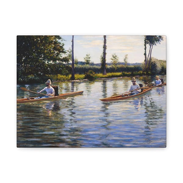 17990060343356669749_2048.jpeg Boating on the Yerres - Gustave Caillebotte (1877) - Impressionist Canvas Print
