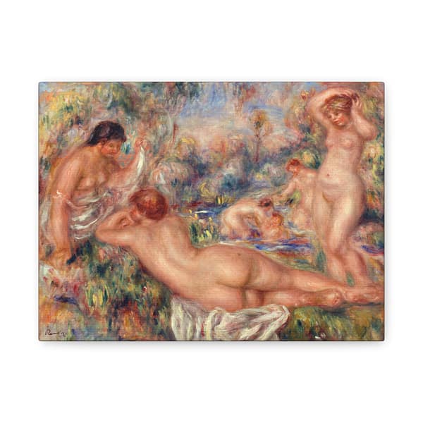 18435721215829938366_2048.jpeg Bathers (Baigneuses) - Pierre-Auguste Renoir (c. 1918) - Impressionist Canvas Print