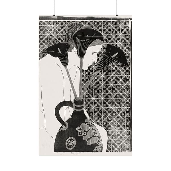 10888292994795706828_2048.jpeg Black Calla Lilies - Samuel Jessurun de Mesquita (1912) - Art Deco Poster Print