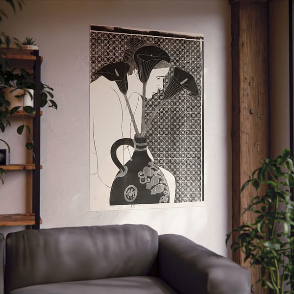 1711524631407656238_2048.jpeg Black Calla Lilies - Samuel Jessurun de Mesquita (1912) - Art Deco Poster Print