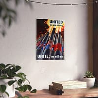 17874173170049688070_2048.jpeg United We Are Strong - United We Will Win - Henry Koerner (1943) - Patriotic WWII Poster Print