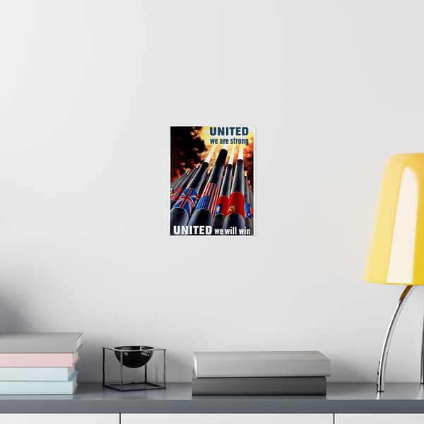 2578994123344055442_2048.jpeg United We Are Strong - United We Will Win - Henry Koerner (1943) - Patriotic WWII Poster Print