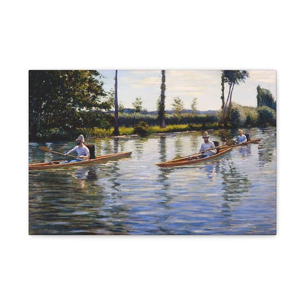 10072757806504826519_2048.jpeg Boating on the Yerres - Gustave Caillebotte (1877) - Impressionist Canvas Print