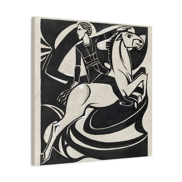 14954409403085873757_2048.jpeg Man on Horseback - Richard Roland Holst (c. 1900) - Art Nouveau Canvas Print