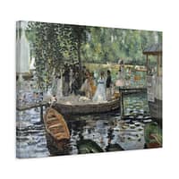 7534689433333001695_2048.jpeg La Grenouillère - Pierre-Auguste Renoir (1869) - Impressionist Canvas Print