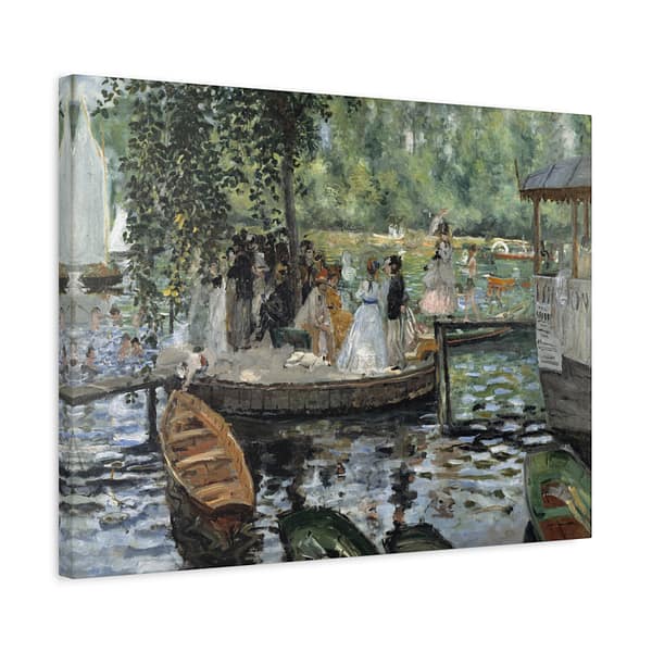7534689433333001695_2048.jpeg La Grenouillère - Pierre-Auguste Renoir (1869) - Impressionist Canvas Print