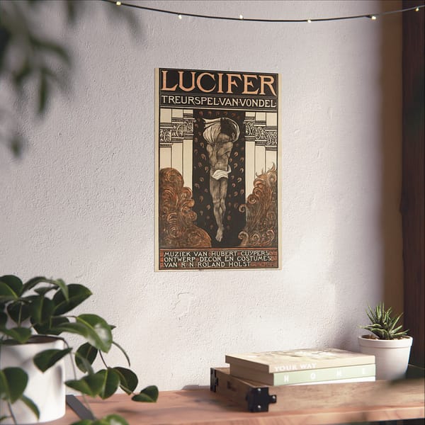 2836780242872669390_2048.jpeg Lucifer - Mourning Game of Vondel (Treurspel van Vondel) - Richard Roland Holst (1910) - Art Nouveau Poster Print