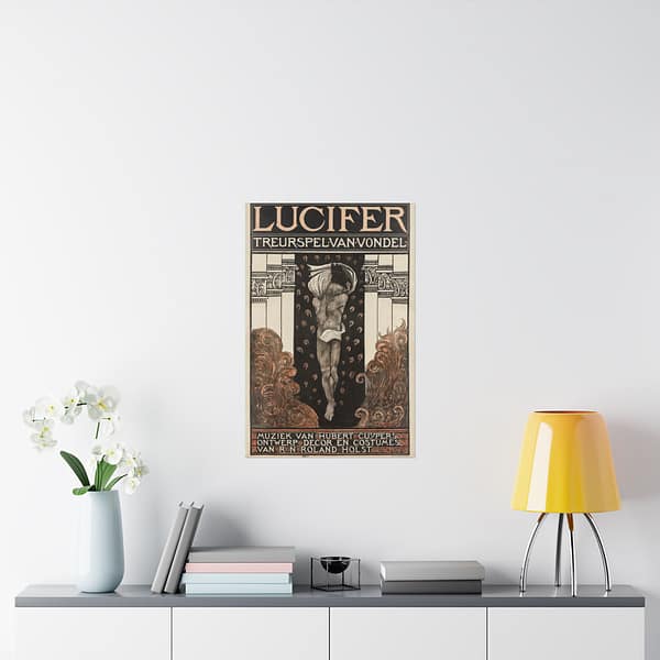 8214584947870238895_2048.jpeg Lucifer - Mourning Game of Vondel (Treurspel van Vondel) - Richard Roland Holst (1910) - Art Nouveau Poster Print
