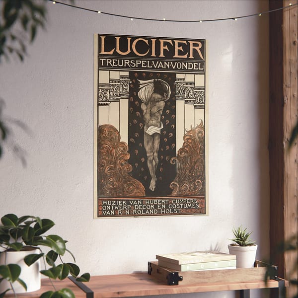 8384161695495784822_2048.jpeg Lucifer - Mourning Game of Vondel (Treurspel van Vondel) - Richard Roland Holst (1910) - Art Nouveau Poster Print