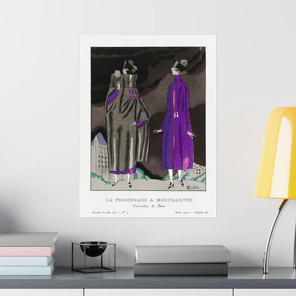 18201943092832237948_2048.jpeg La Promenade a Montmartre - Ensemble, de Beer - Charles Martin (1920) - Art Deco Poster Print