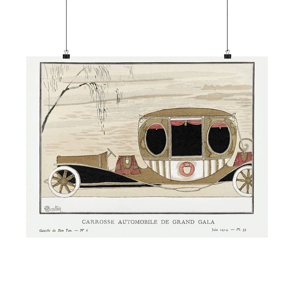 7926638625195887074_2048-1.jpeg Grand Gala Automobile Coach (Carosse Automobile de Grand Gala) - Charles Martin (1914) - Art Deco Poster Print