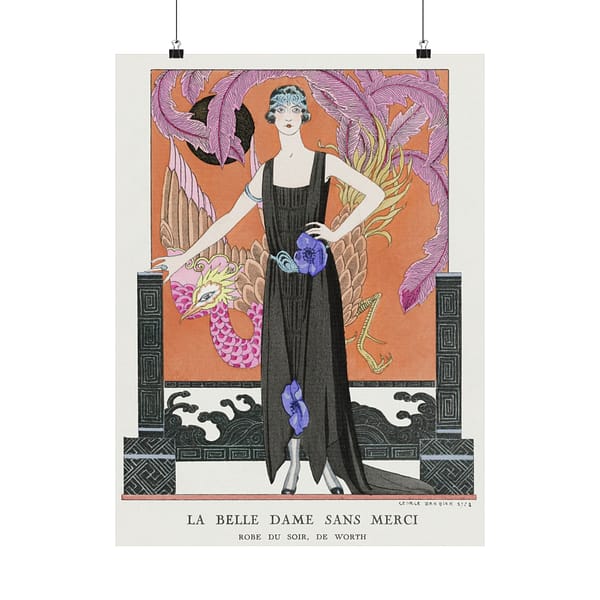 5406189362510482512_2048.jpeg La Belle Dame Sans Merci - Robe du soir, de Worth - George Barbier (1921) - Art Deco Poster Print