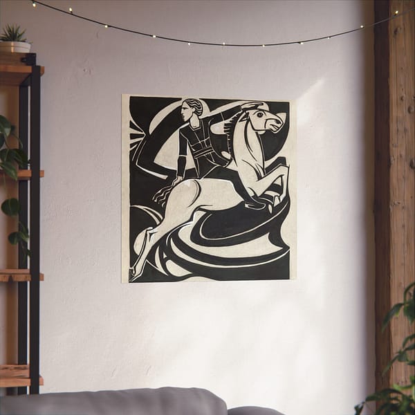 15332802795917986257_2048.jpeg Man on Horseback - Richard Roland Holst (c. 1900) - Art Nouveau Poster Print
