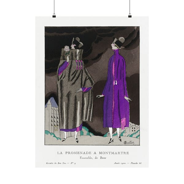 12953070938233816727_2048.jpeg La Promenade a Montmartre - Ensemble, de Beer - Charles Martin (1920) - Art Deco Poster Print