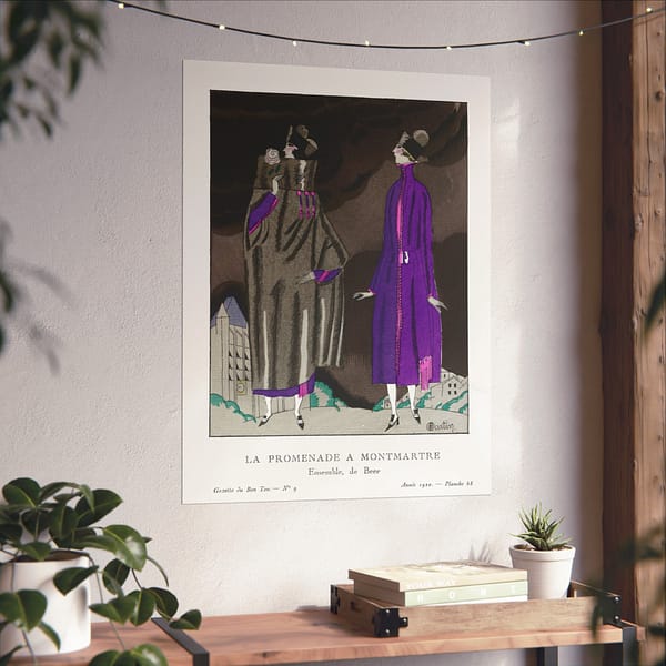 14152497703504258998_2048.jpeg La Promenade a Montmartre - Ensemble, de Beer - Charles Martin (1920) - Art Deco Poster Print