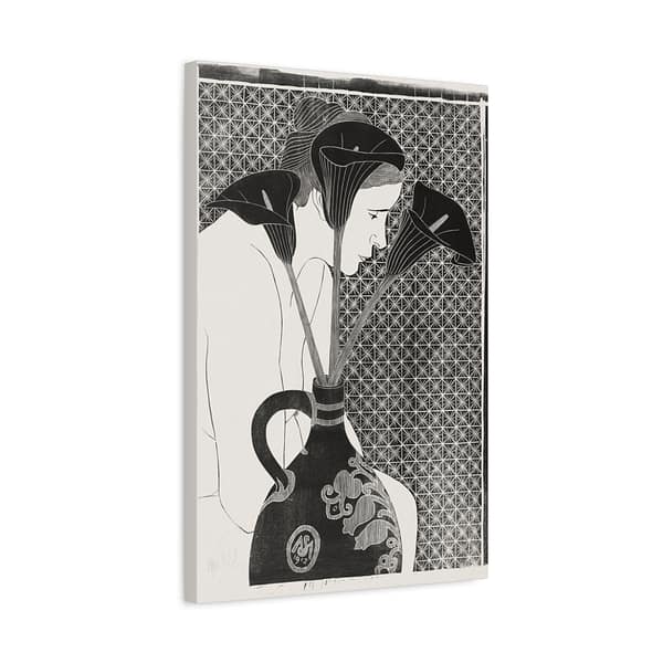 8564692462346472485_2048.jpeg Black Calla Lilies - Samuel Jessurun de Mesquita (1912) - Art Deco Canvas Print