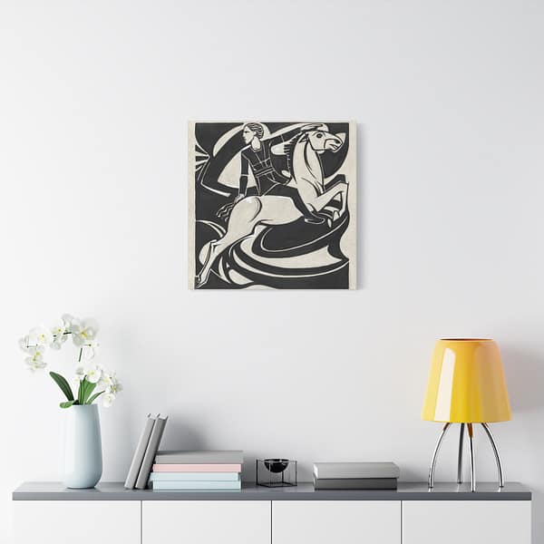 14891839692459229732_2048.jpeg Man on Horseback - Richard Roland Holst (c. 1900) - Art Nouveau Canvas Print