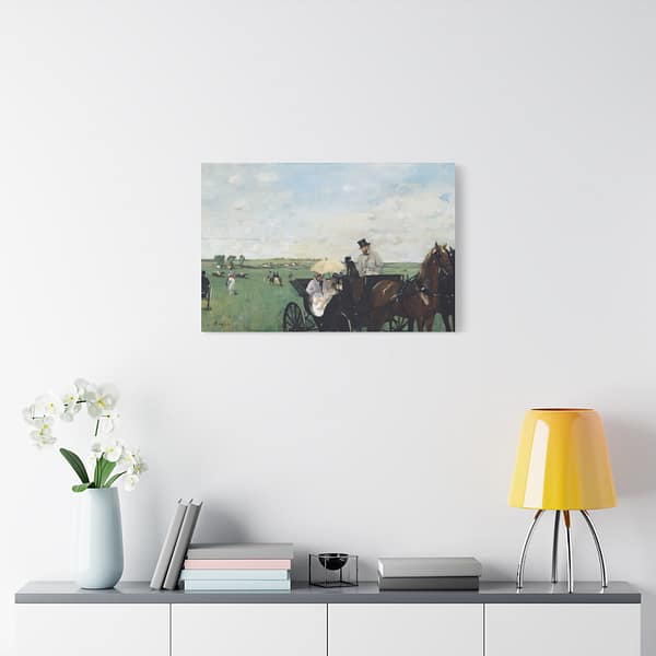 16511231803998878820_2048.jpeg At the Races in the Countryside - Edgar Degas (1869) - Impressionist Canvas Print