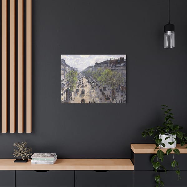 15132997028253117976_2048.jpeg The Boulevard Montmartre, Spring - Camille Pissarro (1897) - Impressionist Canvas Print