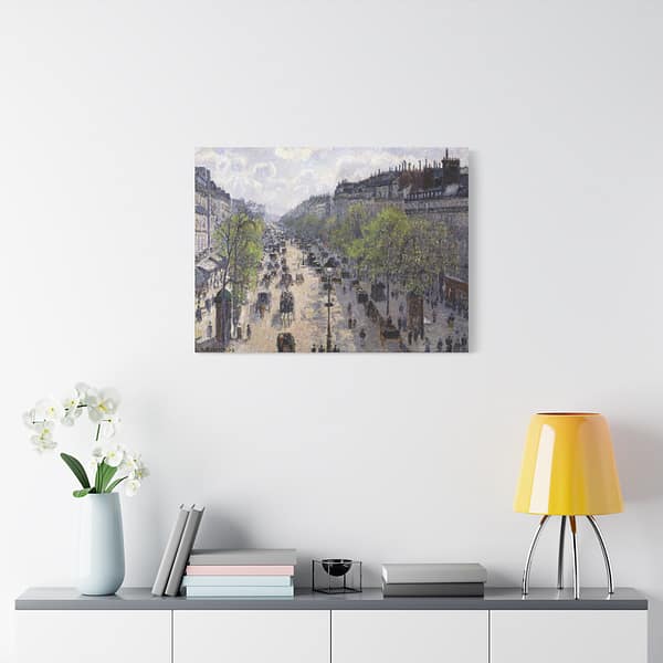 2335383364797946317_2048.jpeg The Boulevard Montmartre, Spring - Camille Pissarro (1897) - Impressionist Canvas Print
