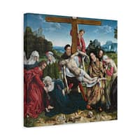 10044121265390222997_2048-1.jpeg The Descent from the Cross – Joos van Cleve (c. 1518-1520) – Renaissance Canvas Print