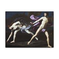 10119551925676710396_2048-1.jpeg Atalanta and Hippomenes – Guido Reni (c. 1620-25) – Classical Canvas Print