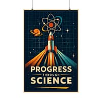 10449567646324662684_2048-1.jpeg Progress Through Science – LUNE Original – Atomic Age Poster Print