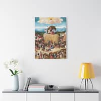 10544432986027943353_2048-1.jpeg The Haywain Triptych (central panel) – Hieronymus Bosch (c. 1510) – Renaissance Canvas Print
