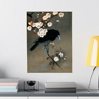 10670536214852355348_2048-1.jpeg Crow and Blossom – Ohara Koson (c. 1910) – Japanese Woodblock Poster Print