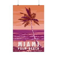 10793898896850971964_2048-1.jpeg Miami, Florida - LUNE Original - Vintage Style Travel Poster Print