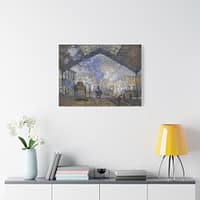 11054262684706363870_2048-1.jpeg La Gare Saint-Lazare – Claude Monet (1877) – Impressionist Canvas Print