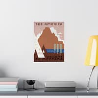 11823103996360109300_2048.jpeg See America: Welcome to Montana – Works Progress Administration (c. 1930s) – Vintage Travel Poster Print