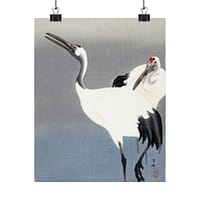 12355254579940254340_2048-1.jpeg Two Cranes – Ohara Koson (c. 1910) – Japanese Woodblock Poster Print