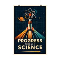 12588533927560577040_2048-1.jpeg Progress Through Science – LUNE Original – Atomic Age Poster Print