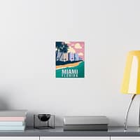 1268720636716748892_2048-2.jpeg Miami, Florida - LUNE Original - Vintage Style Travel Poster Print
