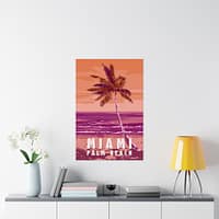 12898528841421188174_2048-1.jpeg Miami, Florida - LUNE Original - Vintage Style Travel Poster Print