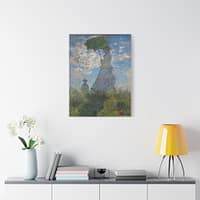 13009081294023195777_2048-1.jpeg Woman with a Parasol (Madame Monet & Her Son) – Claude Monet (1875) – Impressionist Canvas Print