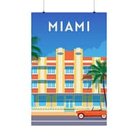 13205565268143567971_2048-1.jpeg Miami, Florida - LUNE Original - Vintage Art Deco Style Travel Poster Print