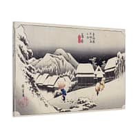 13410345031994330164_2048-1.jpeg Evening Snow at Kanbara – Utagawa Hiroshige (1833) – Japanese Woodblock Canvas Print