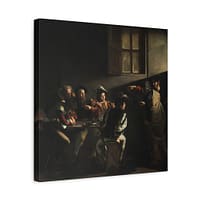 13629263461391067450_2048-1.jpeg The Calling of Saint Matthew – Caravaggio (c. 1599-1600) – Renaissance Canvas Print
