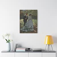 13825338872174585818_2048-1.jpeg Bazille and Camille – Claude Monet (1865) – Impressionist Canvas Print