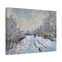 14044777485339207993_2048-1.jpeg Snow at Argenteuil – Claude Monet (1875) – Impressionist Canvas Print