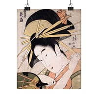 14258752188257712299_2048-1.jpeg The Courtesan Hanaogi of the Ogiya – Ichirakutei Eisui (c. 1798) – Japanese Woodblock Poster Print