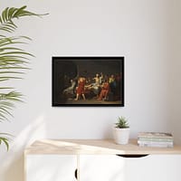 14673550359016899092_2048-1.jpeg The Death of Socrates – Jacques-Louis David (1787) – Classical Framed Canvas Print