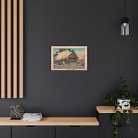 15167390509803295625_2048-1.jpeg Plum Garden at Kameido – Kobayashi Kiyochika (1879) – Japanese Woodblock Canvas Print