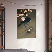 15443901910659685253_2048-1.jpeg Crow and Blossom – Ohara Koson (c. 1910) – Japanese Woodblock Poster Print